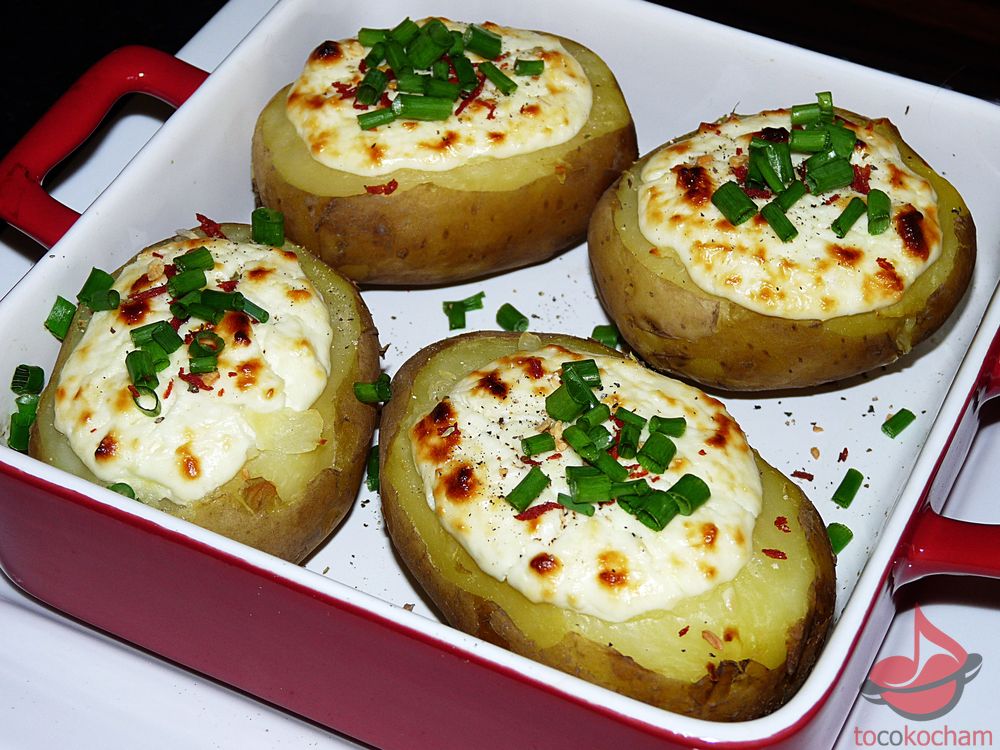Pieczone młode ziemniaki z fetą tocokocham.com