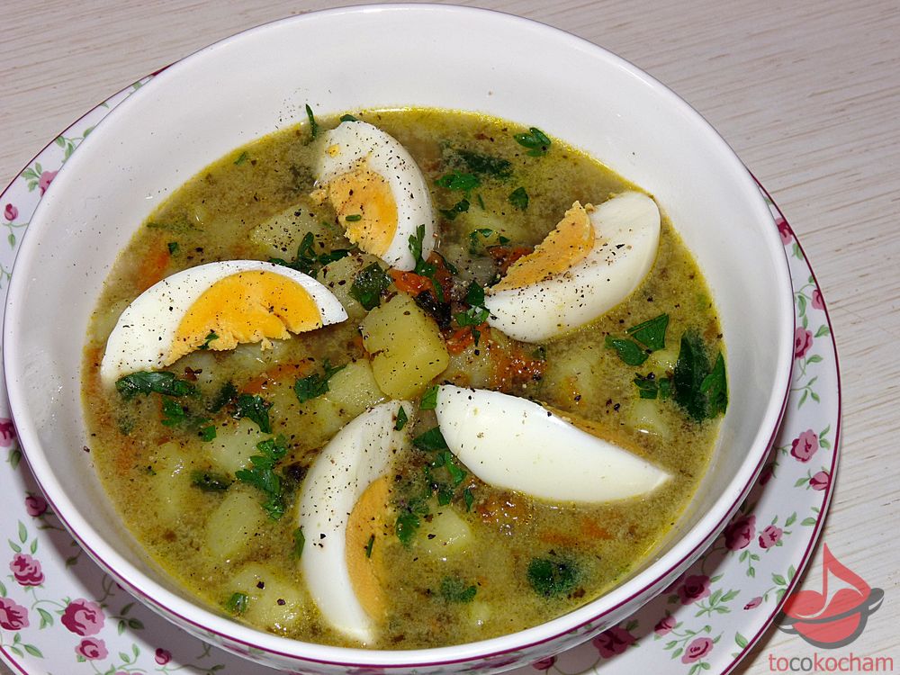 Zupa szczawiowa z jajkiem tocokocham.com