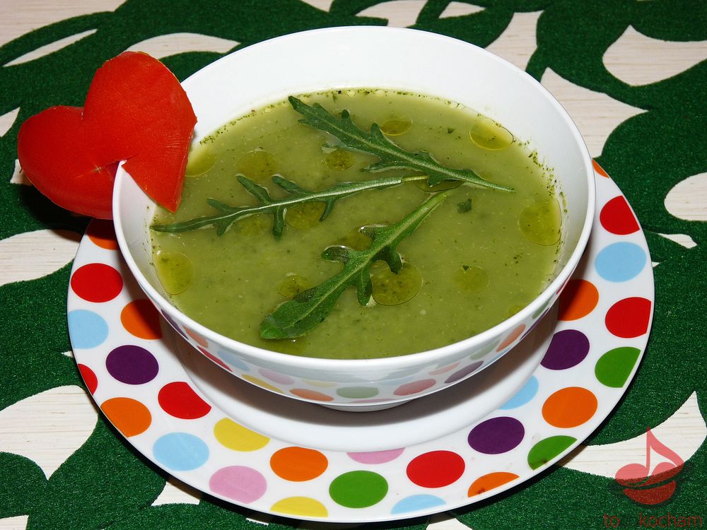 Zupa krem z zielonych warzyw tocokocham.com