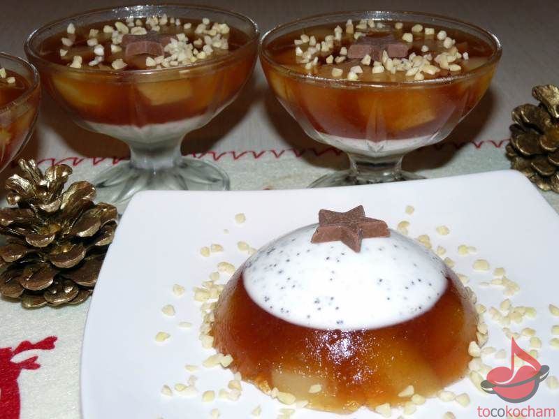 Galaretka z gruszkami i makiem tocokocham.com